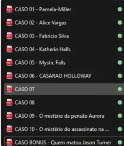 Jogo - Investigação Criminal Famosinho 10 PDF's + Bônus - Digital Services