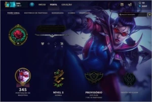 Conta League of Legends Level 39, 114 Campeões, 4 Runas LOL