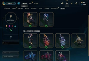 Conta league of legends +190 skins LOL