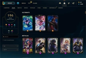 Conta league of legends +190 skins LOL