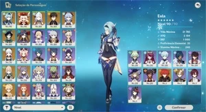 EULA C1, ZHONGLI C1 +OUTROS PERSONAGENS E ARMAS T5 - Genshin Impact