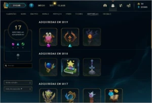 Conta LoL Diamante 4 criada na Season 1 com 147 skins - League of Legends
