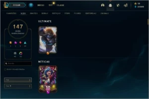 Conta LoL Diamante 4 criada na Season 1 com 147 skins - League of Legends