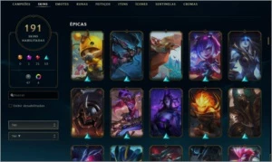 Conta de LOL 191 Skins - League of Legends