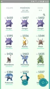 Conta de Pokémon GO