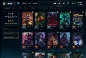 Conta prata 2 com 105 Champs e 104 Skins + 2 Prestigios - League of Legends LOL
