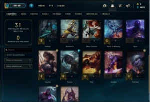 Conta DIAMANTE 2 com 73% de win rate, 22 champs e 2 skins - League of Legends LOL