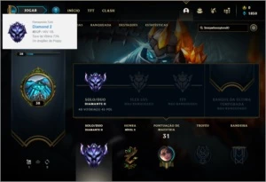 Conta DIAMANTE 2 com 73% de win rate, 22 champs e 2 skins - League of Legends LOL