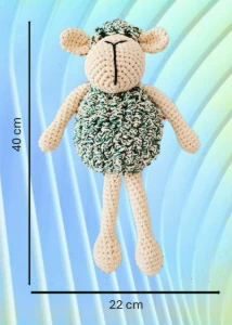 Carneirinho Pipoca Verde Esperança, croche, amigurumi - Artesanato e Personalizados