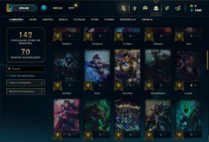 Conta Unranked com 65 Champs e 24 Skins - League of Legends LOL