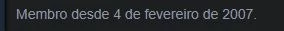 CONTA STEAM CRIADA EM 2007, SEM NENHUM JOGO