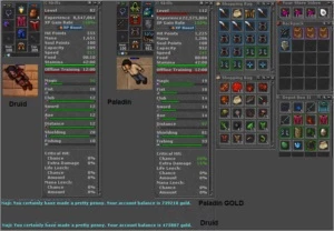 PALA 112 E DRUID 82 ( Negociável ) - Tibia