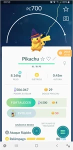 Pikachu com Chapeu de Bruxa - Pokemon GO - Pokémon