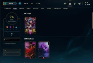 Conta Ferro 1 com 59 Champs e 24 Skins - League of Legends LOL