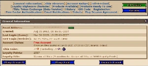 Conta Tibia 35% Loyalty (Com Carta de Rk)