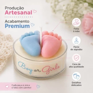 Lembrancinha chá revelação vela perfumada - Artesanato e Personalizados