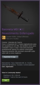 Faca CSGO - Baioneta M9 (★) | Revestimento Enferrujado - Counter Strike