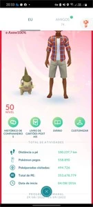 Conta pokemon go lv 50 438 xp 72 milhoes de dust - Pokémon