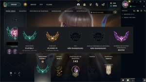 Conta ex Mestre 1343 skins adquiríveis main adc PAX Sivir - League of Legends LOL