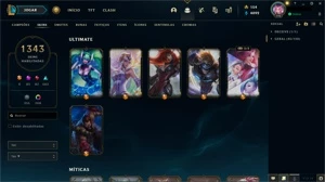 Conta ex Mestre 1343 skins adquiríveis main adc PAX Sivir - League of Legends LOL