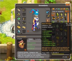 Vendo Acc Zob  e rolb lv 200 full scroll com set - Dofus