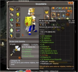 Vendo Acc Zob  e rolb lv 200 full scroll com set - Dofus