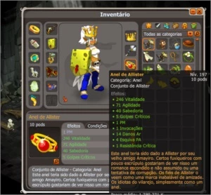 Vendo Acc Zob  e rolb lv 200 full scroll com set - Dofus