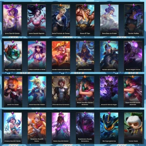 • Conta 125 Skins | Ex Challenger | Todos os Heróis - League of Legends: Wild Rift LOL WR