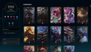 Conta de 2012 Ex Grão Mestre lvl 469 com 220 skin - League of Legends LOL