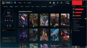 Conta LOL Diamante 100 skins - League of Legends
