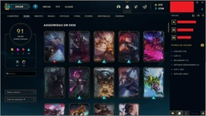 Conta LOL Diamante 100 skins - League of Legends