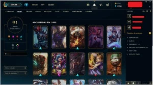 Conta LOL Diamante 100 skins - League of Legends