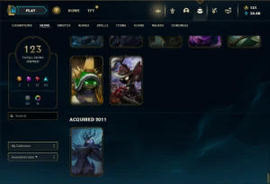 Unranked com TODOS os champs e 123 Skins + 2 Raras - League of Legends LOL