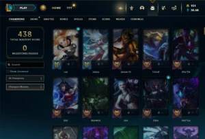 Unranked com TODOS os champs e 123 Skins + 2 Raras - League of Legends LOL
