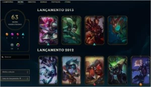 Conta League of Legends - 121 Campeões - Ouro 4 LOL