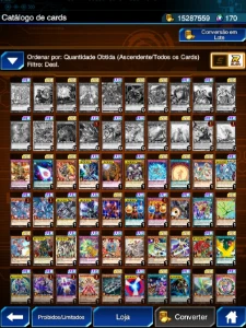 Conta Yu-Gi-Oh! Duel Links - 100% rush duel - 90% das cartas - Yu-Gi-Oh Duel Links