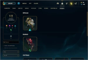 Conta Unranked com 105 Champs e 105 Skins - League of Legends LOL