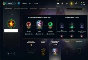 Conta Unranked com 105 Champs e 105 Skins - League of Legends LOL