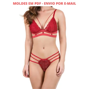 Kit Moldes Lingerie Tamanhos P ao G e Plus Size PDF - Outros