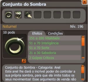 set do Sombra completo (SPIRITIA) - Dofus