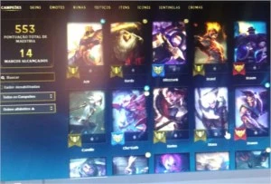 conta de League Of Legends LOL