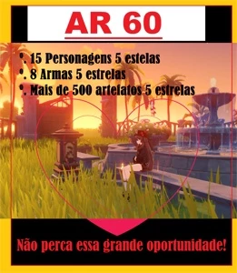 Genshin Impact º.º AR 60 -- 15 Personagens 5 ☆ e 8 Armas 5 ☆