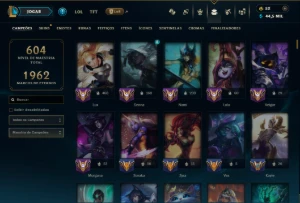 Ouro 3 com TODOS os Champs e 232  Skins +7 Prestigios - League of Legends LOL