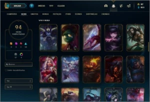 Conta ouro 2 com 134 champs e 94 skins ( MAIN ADC ) - League of Legends LOL