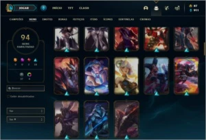 Conta ouro 2 com 134 champs e 94 skins ( MAIN ADC ) - League of Legends LOL