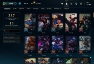 Conta Unranked com 52 Skins e 108 Champs - League of Legends LOL