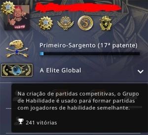 Conta Global elite Level 16GC 4 Medalhas - Counter Strike CS