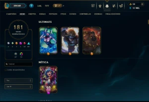 Unranked com TODOS os Champs e 181 Skins ( ADC / SUP / MID ) - League of Legends LOL