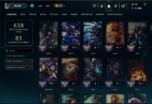 Unranked com TODOS os Champs e 181 Skins ( ADC / SUP / MID ) - League of Legends LOL