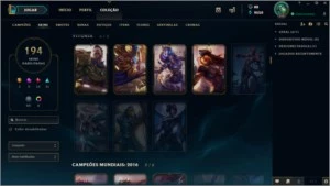 Gold 1 193 skins - League of Legends LOL